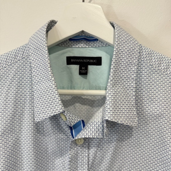 Banana Republic Light Blue Geometric Shirt - Picture 7 of 17